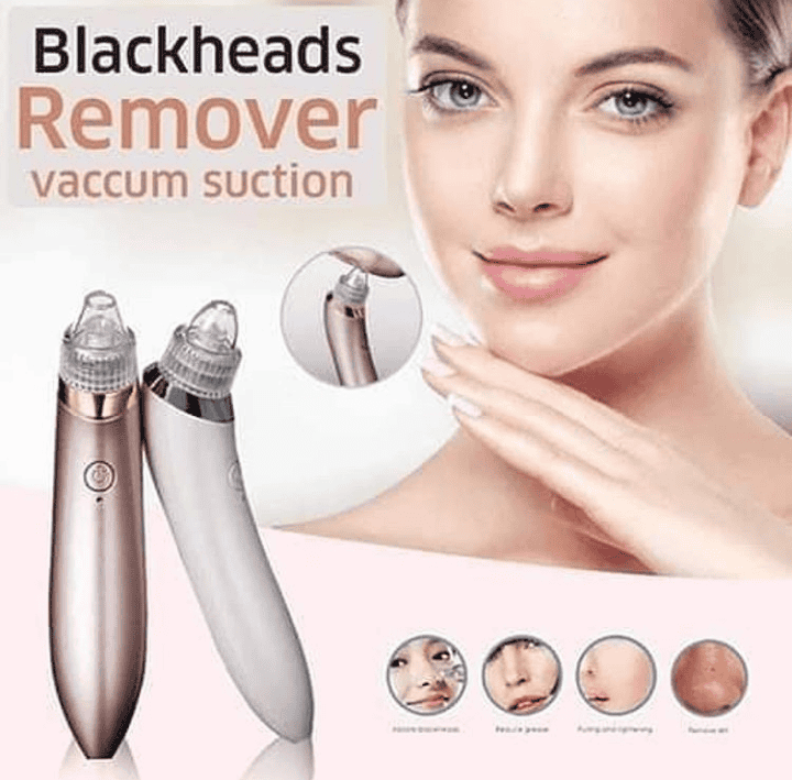 GlowClear™ 5-in-1 Blackhead Remover | Portable Electric Blackhead Extractor with 5 Probes – Face Pore Cleaner & Cosmetic Instrument with LCD Display