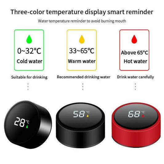 500ML Smart Temperature Water Bottle – LED Display, Hot & Cold Stainless Steel Vacuum Thermos (Random Color)